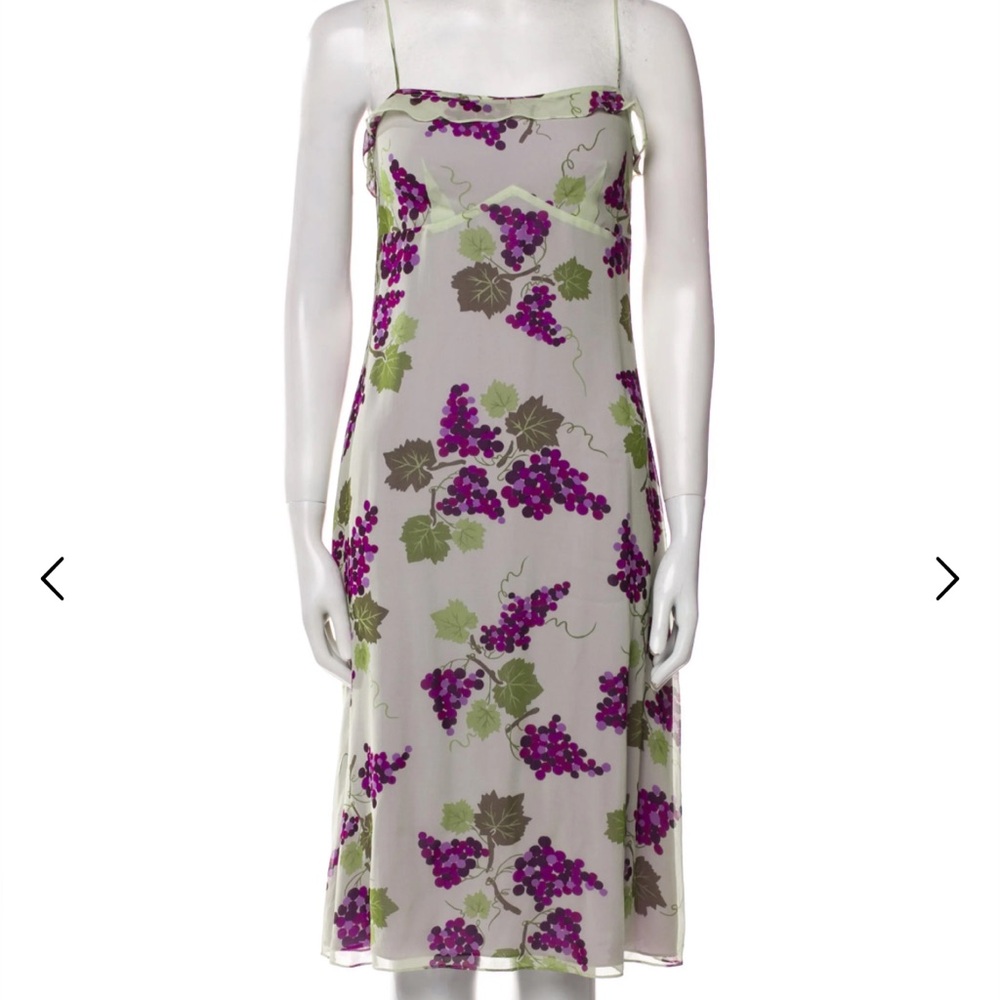 Diane Von Furstenberg Vintage Silk Grapes Dress